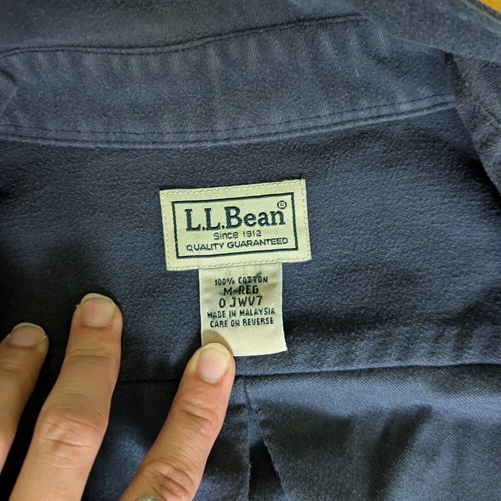 LL bean 100% Cotton Flannel , gray / blue